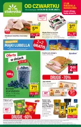 Gazetka promocyjna Stokrotka - Supermarket - Gazetka - ważna od 30.08 do 30.08.2023 - strona 1 - produkty: Kurczak, Tchibo, Krakus, Warzywa, Gra, Jaja, Chipsy, Kawa, Lack, Szynka, Owoce, Masło, Lay’s, Mięso, Fa