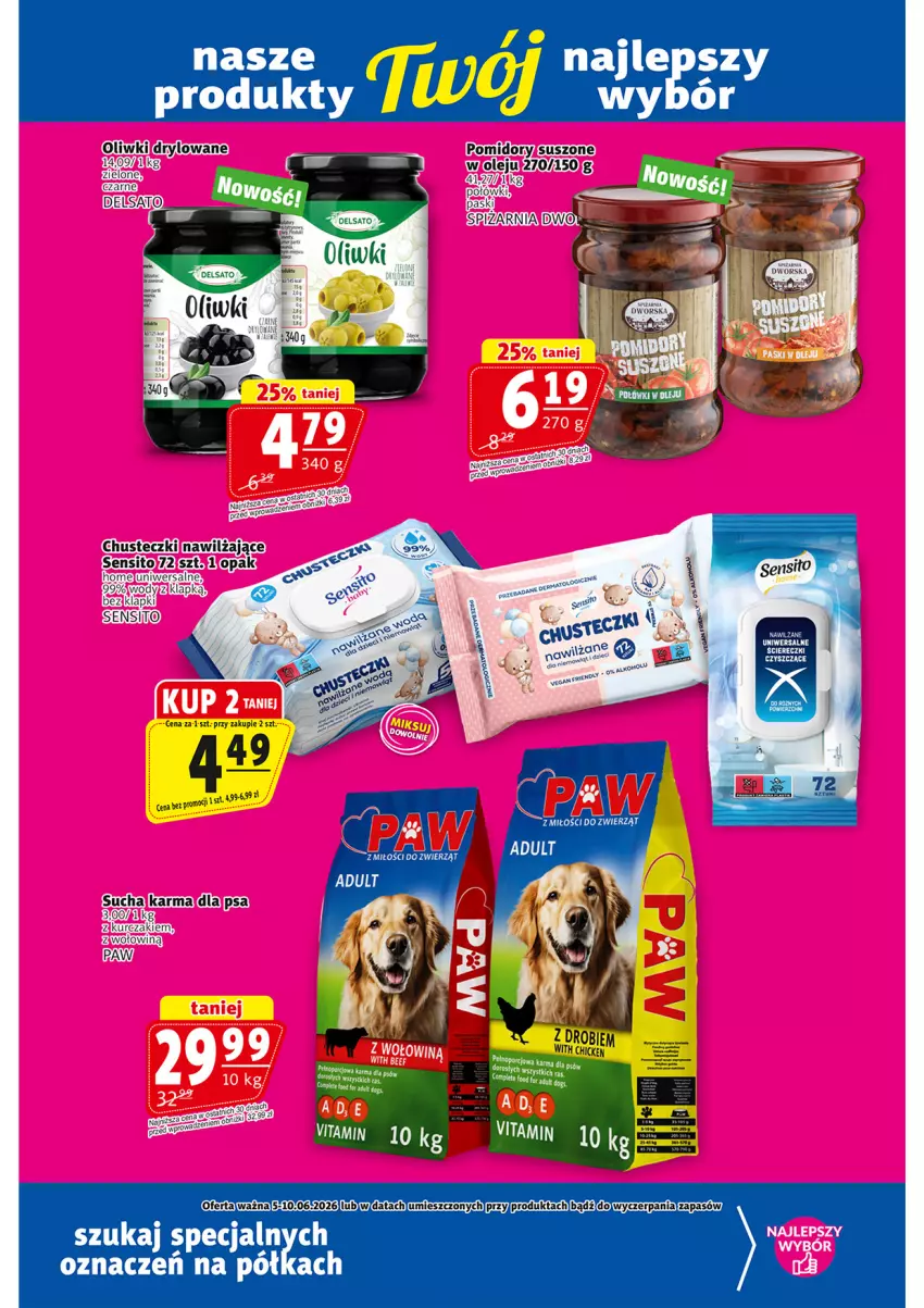 Gazetka promocyjna Prim Market - ważna 05.06 do 10.06.2026 - strona 18 - produkty: Chusteczki, Klapki, Kurczak, Olej, Oliwki, Pomidory, Sito