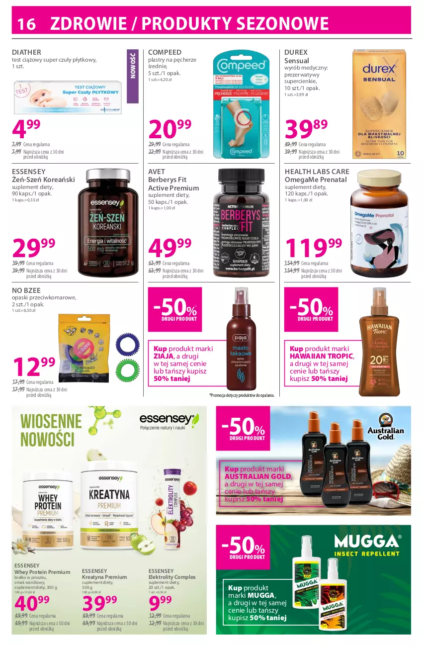 Gazetka promocyjna Hebe - Gazetka - ważna 18.04 do 03.05.2026 - strona 16 - produkty: Durex, Prezerwatyw, Sensual, Suplement diety, Zdrowie, Ziaja