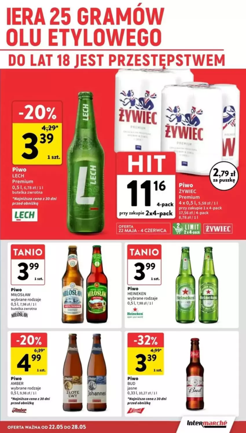 Gazetka promocyjna Intermarche - ważna 22.05 do 28.05.2025 - strona 22 - produkty: Heineken, Piwa, Piwo