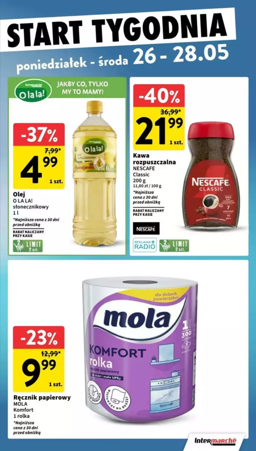 Gazetka promocyjna Intermarche - ważna 22.05 do 28.05.2025 - strona 29 - produkty: Kawa, Kawa rozpuszczalna, Mola, Olej, Papier, Ręcznik