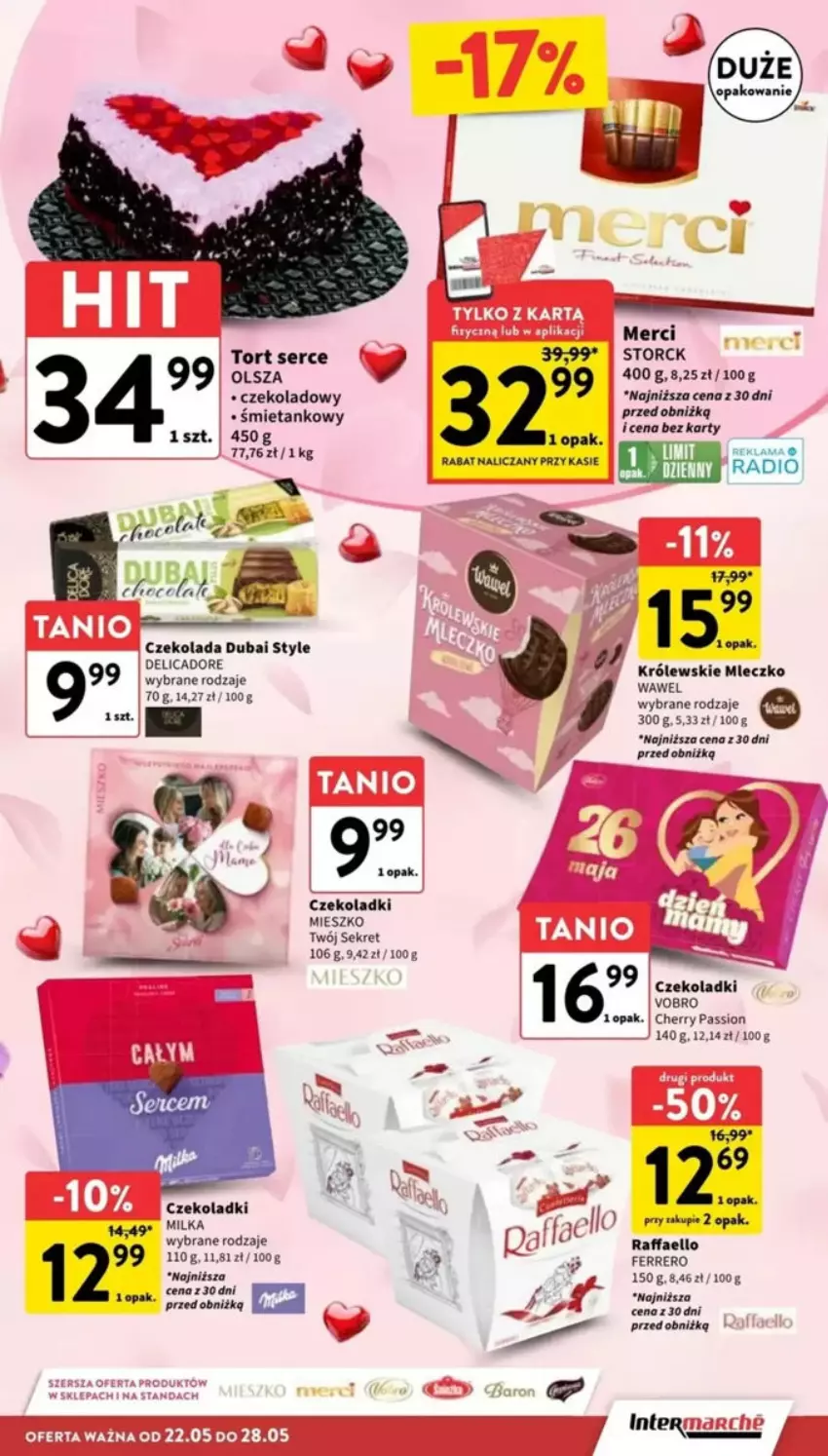 Gazetka promocyjna Intermarche - ważna 22.05 do 28.05.2025 - strona 3 - produkty: Czekolada, Fa, Ferrero, Kret, Królewski, Królewskie Mleczko, Merci, Mleczko, Raffaello, Ser, Wawel