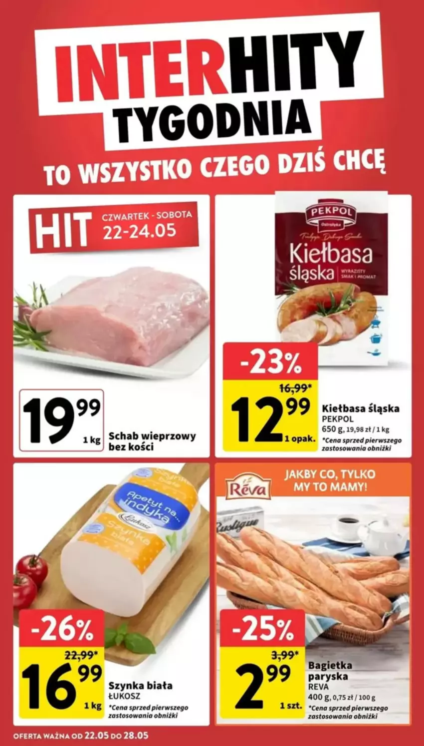 Gazetka promocyjna Intermarche - ważna 22.05 do 28.05.2025 - strona 33 - produkty: Kiełbasa, Kiełbasa śląska, Kosz, Pekpol, Schab wieprzowy