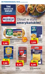 Gazetka promocyjna Lidl - KATALOG Z OFERTĄ W STYLU USA - Gazetka - ważna od 22.10 do 22.10.2021 - strona 12 - produkty: Ser, Hamburger, Bajgle, Pieprz, Burger, Wołowina, Monte
