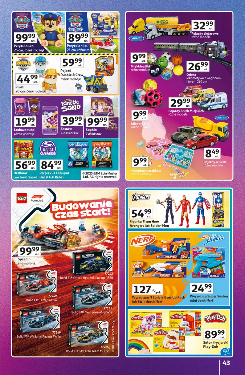 Gazetka promocyjna Auchan - Znane Marki Lubiane Hipermarket - ważna 20.03 do 29.03.2025 - strona 43 - produkty: Avengers, Play-Doh, Pojazd, Red Bull, Ser