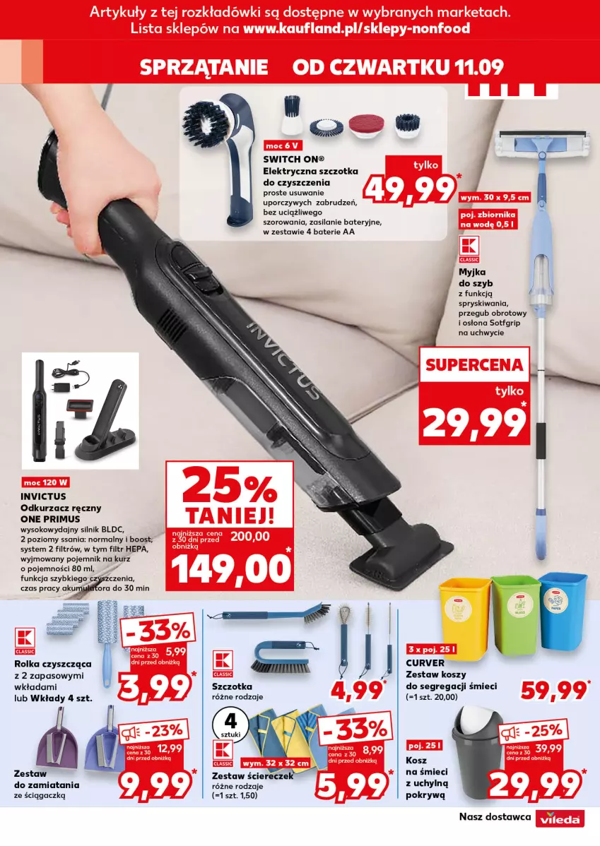 Gazetka promocyjna Kaufland - Kaufland - ważna 11.09 do 17.09.2025 - strona 12 - produkty: Kosz, Mus, Odkurzacz, Pojemnik, Por, Silan, Sok, Szczotka