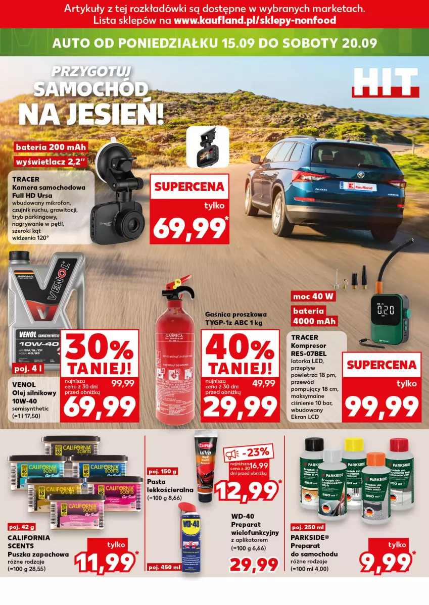 Gazetka promocyjna Kaufland - Kaufland - ważna 11.09 do 17.09.2025 - strona 26 - produkty: Acer, Gaśnica, Gra, Gry, Kamera, Kompresor, Latarka, Latarka LED, LG, Mikrofon, Olej, Olej silnikowy, Parkside, Tarka, WD-40