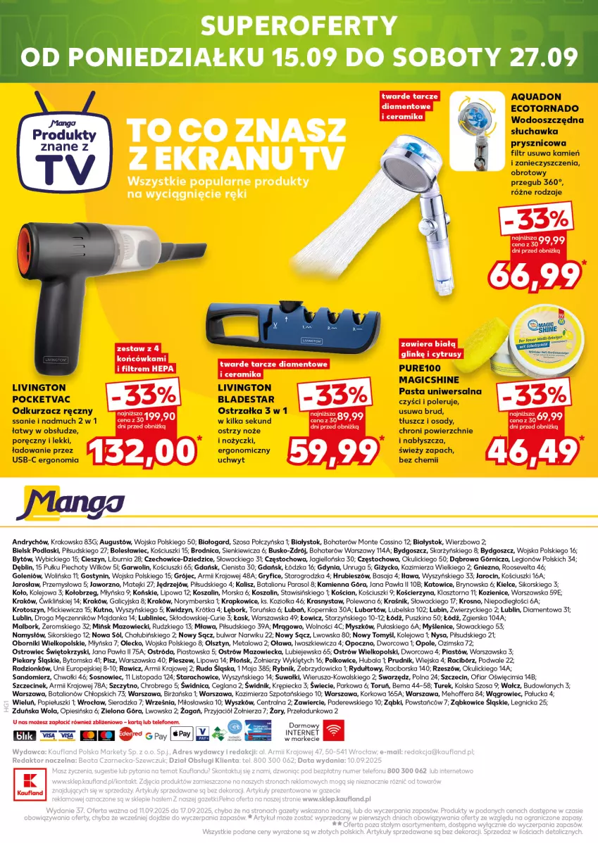Gazetka promocyjna Kaufland - Kaufland - ważna 11.09 do 17.09.2025 - strona 28 - produkty: BIC, Dres, Gry, Kosz, LANA, Lion, Monte, Mysz, Namysłów, Noż, Nożyczki, Odkurzacz, Olej, Parasol, Piast, Piec, Podlaski, Por, Pur, Słuchawka prysznicowa, Sól, Sos, Szal, Top