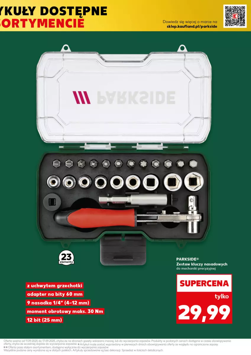 Gazetka promocyjna Kaufland - Kaufland - ważna 11.09 do 17.09.2025 - strona 7 - produkty: Parkside, Zestaw kluczy, Zestaw kluczy nasadowych