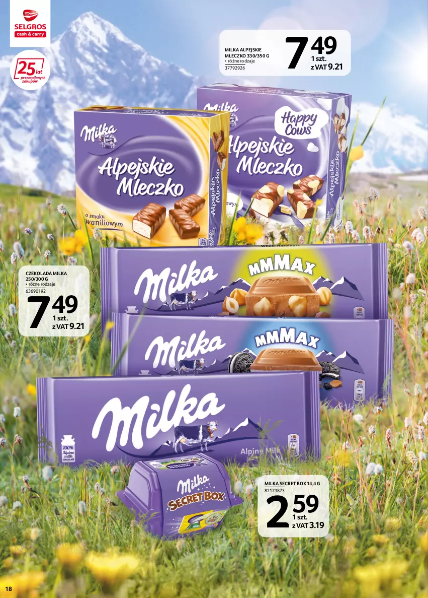 Gazetka promocyjna Selgros - Extra Oferta - ważna 02.06 do 14.06.2022 - strona 18 - produkty: Czekolada, Milka, Mleczko