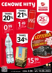 Gazetka promocyjna Selgros - Extra Oferta - Gazetka - ważna od 14.06 do 14.06.2022 - strona 1 - produkty: Samochód, Dallmayr, Kawa mielona, Kawa, Coca-Cola, Napoje, Tran, Fortuna, Woda, Cisowianka, LG, Fa