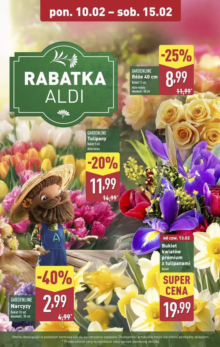 Gazetka promocyjna Aldi - Pełna oferta - ważna 10.02 do 15.02.2025 - strona 5 - produkty: Bukiet, Narcyz, Sok, Tulipan