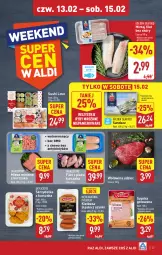 Gazetka promocyjna Aldi - Pełna oferta - Gazetka - ważna od 15.02 do 15.02.2025 - strona 27 - produkty: Kurczak, Mięso mielone, Filet z piersi kurczaka, Golden Seafood, Szynka, Skrzydełka z kurczaka, Sushi, Wołowina, Mintaj, Kiełbasa, Sandacz, Mięso, Kiełbasa śląska