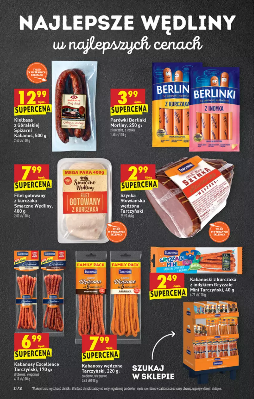 Gazetka promocyjna Biedronka - W tym tygodniu PN - ważna 25.02 do 03.03.2021 - strona 32 - produkty: Berlinki, Gry, Kabanos, Kebab, Kurczak, Morliny, Parówki, Sok, Tarczyński