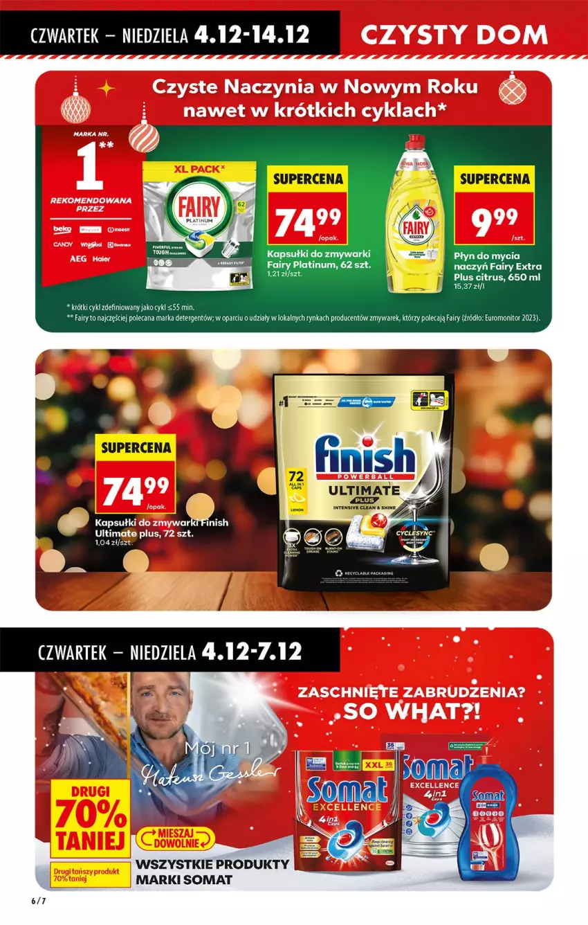 Gazetka promocyjna Biedronka - Gazetka - ważna 04.12 do 11.12.2025 - strona 6 - produkty: Fa, Fairy, LG, Monitor, Płyn do mycia, Somat