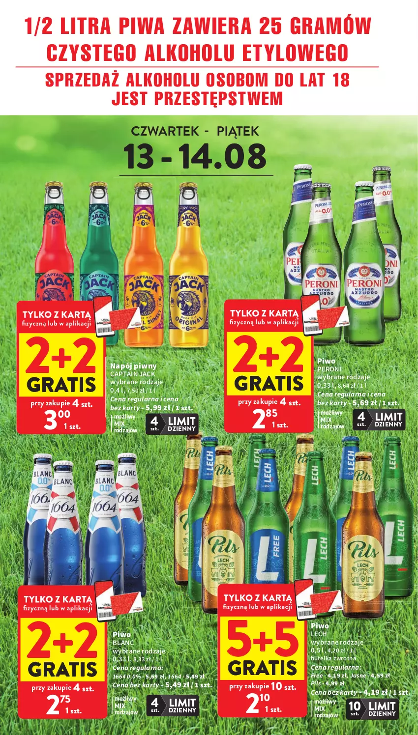 Gazetka promocyjna Intermarche - Gazetka promocyjna - ważna 13.08 do 19.08.2026 - strona 2 - produkty: Captain Jack, Gra, Napój, Piwa, Piwo
