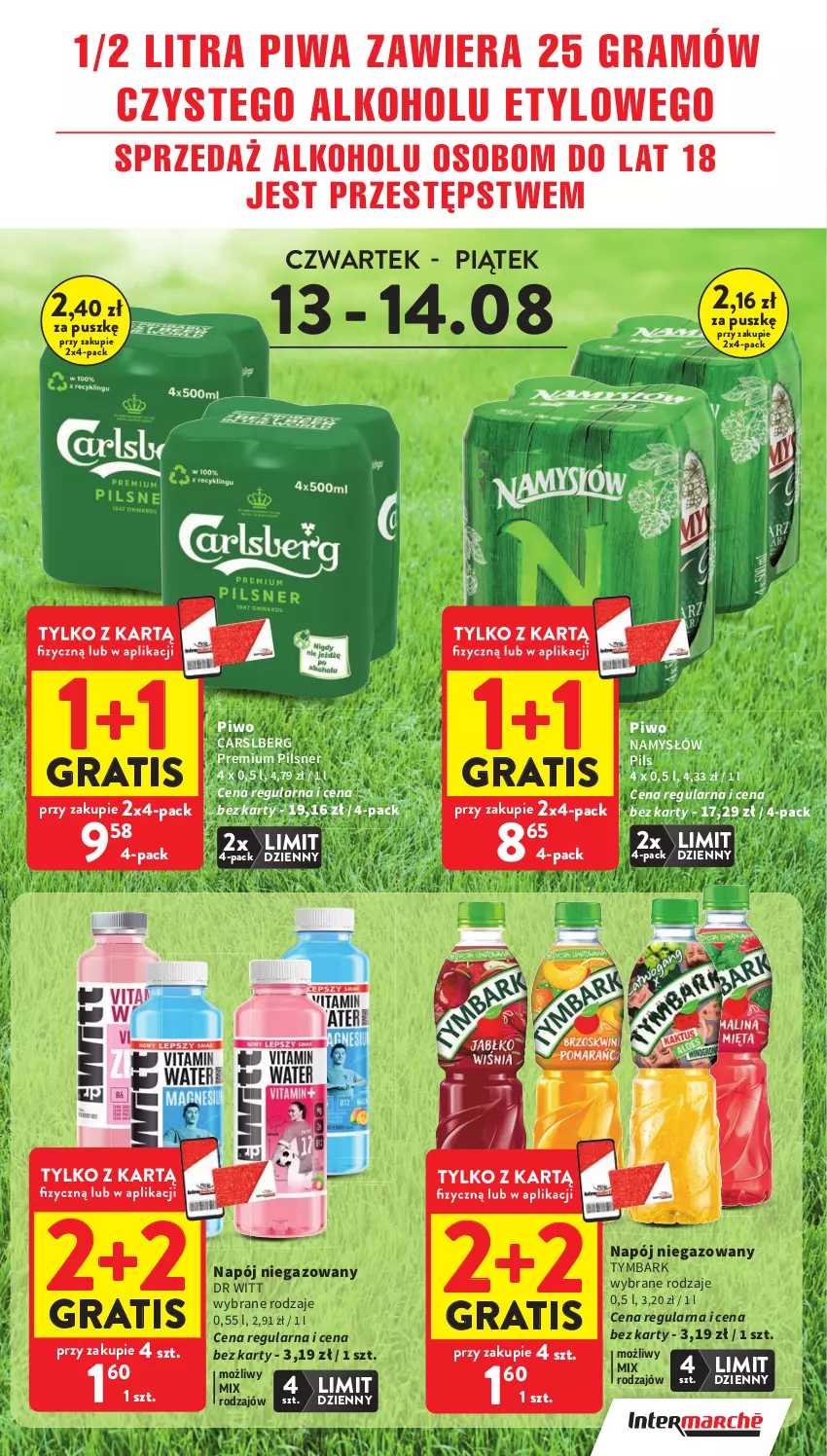 Gazetka promocyjna Intermarche - Gazetka promocyjna - ważna 13.08 do 19.08.2026 - strona 3 - produkty: Cars, Gra, Namysłów, Napój, Napój niegazowany, Piwa, Piwo, Tymbark