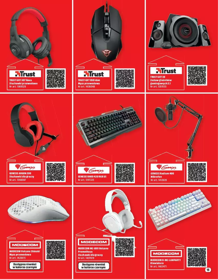 Gazetka promocyjna Media Markt - Gazetka Media Markt - ważna 01.04 do 30.04.2022 - strona 15 - produkty: Głośnik, Gra, Klawiatura, Mikrofon, Mysz, Rust, Słuchawki