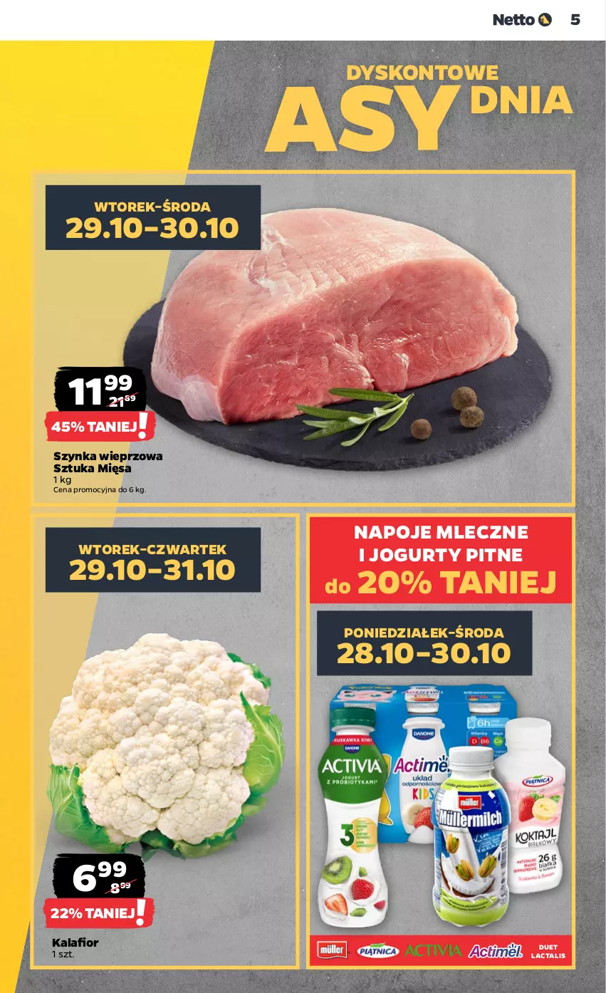 Gazetka promocyjna Netto - Netto Gazetka Food 44/24A - ważna 28.10 do 02.11.2024 - strona 5 - produkty: Jogurt, Napoje, Szynka, Szynka wieprzowa