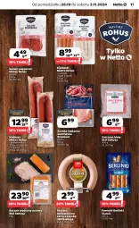 Gazetka promocyjna Netto - Netto Gazetka Food 44/24A - Gazetka - ważna od 02.11 do 02.11.2024 - strona 11 - produkty: Salami, Parówki, Pasztet, Stół, Salceson, Szynka, Boczek, Kiełbasa, Berlinki, Fa