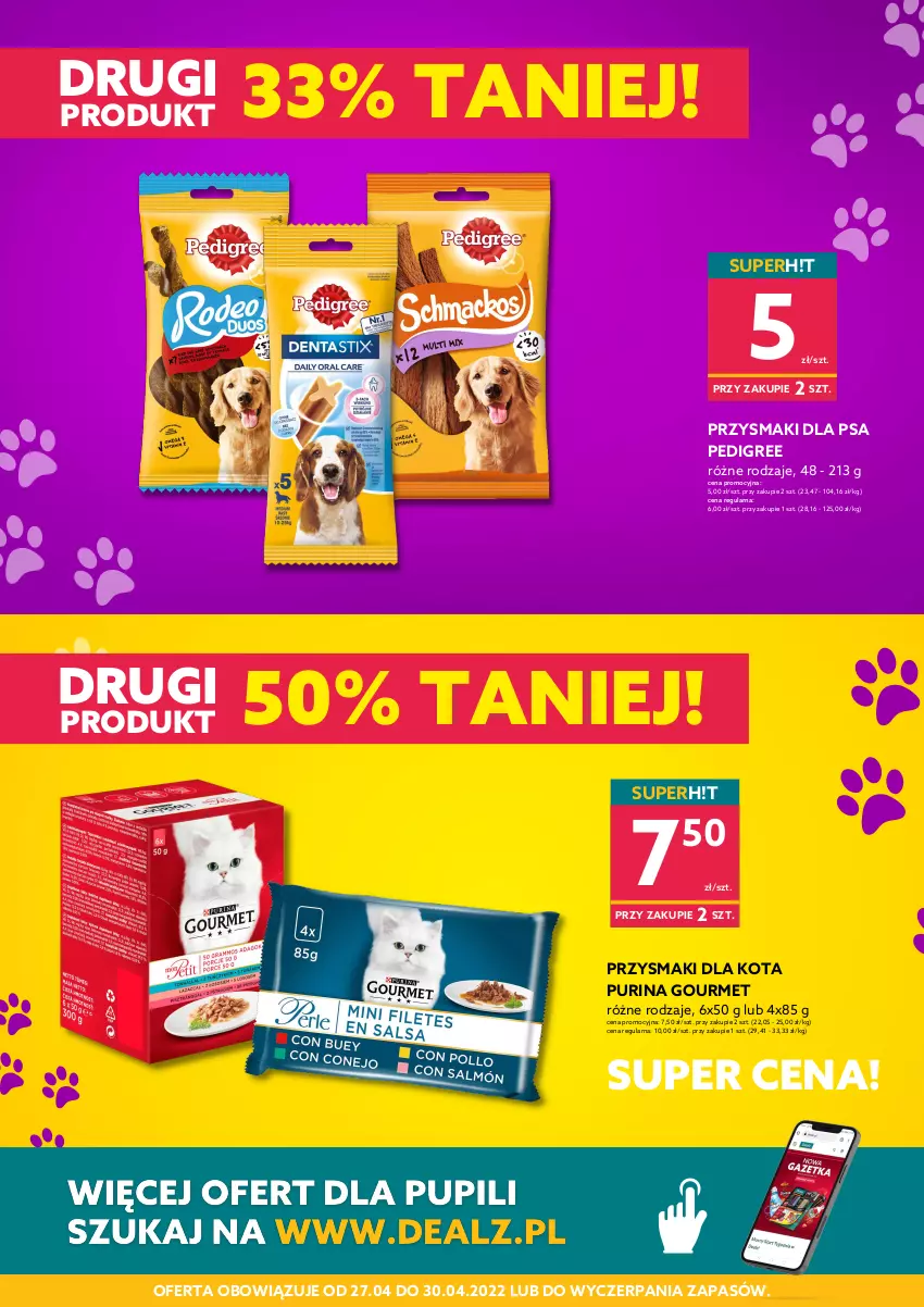 Gazetka promocyjna Dealz - NOWA OFERTAWyszczekane ceny - ważna 27.04 do 30.04.2022 - strona 2 - produkty: Pedigree, Przysmaki, Pur, Purina