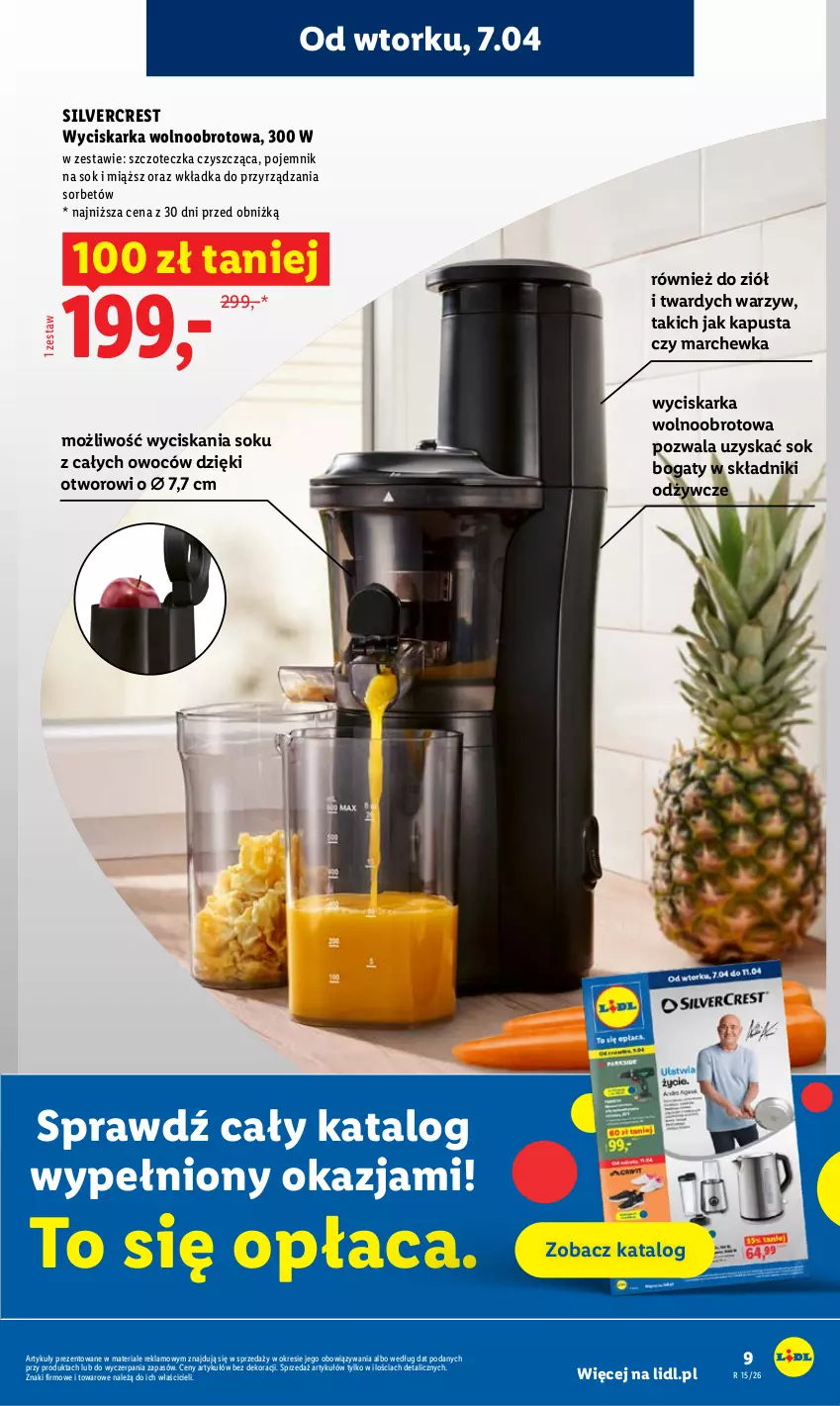 Gazetka promocyjna Lidl - Gazetka ważna od 7.04 do 8.04 - ważna 07.04 do 08.04.2026 - strona 9 - produkty: Marchewka, Pojemnik, Silvercrest, Sok, Szczoteczka, Wyciskarka, Wyciskarka wolnoobrotowa