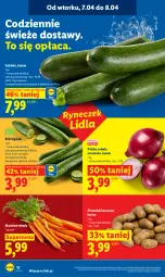 Gazetka promocyjna Lidl - Gazetka ważna od 7.04 do 8.04 - Gazetka - ważna od 08.04 do 08.04.2026 - strona 12 - produkty: Cebula czerwona, Cebula, Ogórek, Ziemniaki