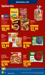Gazetka promocyjna Lidl - Gazetka ważna od 7.04 do 8.04 - Gazetka - ważna od 08.04 do 08.04.2026 - strona 38 - produkty: Frosta, Nesquik, Jagody, Croissant, Lion, Dr. Oetker, Pizza, Dan Cake, Danio, Kebab, Nestlé, Hortex, Danie gotowe