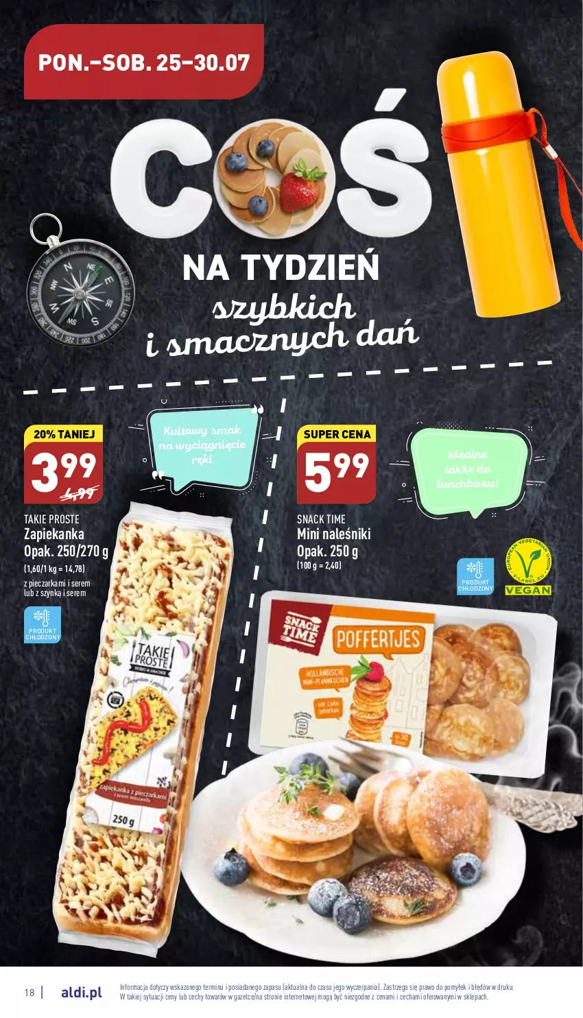 Gazetka promocyjna Aldi - Katalog spożywczy - ważna 25.07 do 30.07.2022 - strona 18 - produkty: Naleśniki, Piec, Pieczarka, Ser, Zapiekanka