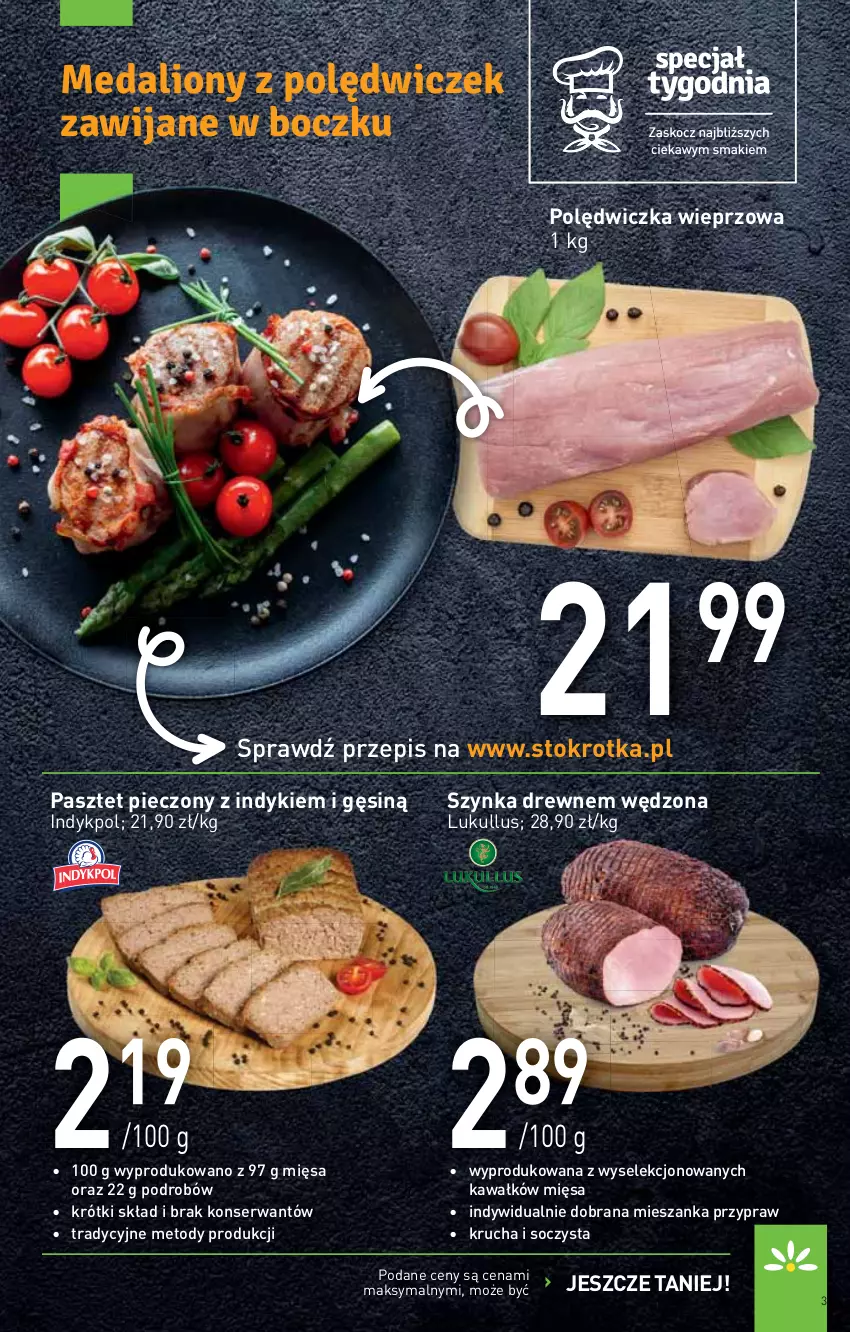 Gazetka promocyjna Stokrotka - Supermarket - ważna 31.03 do 06.04.2022 - strona 3 - produkty: Kawa, Pasztet, Piec, Polędwiczka wieprzowa, Ser, Szynka