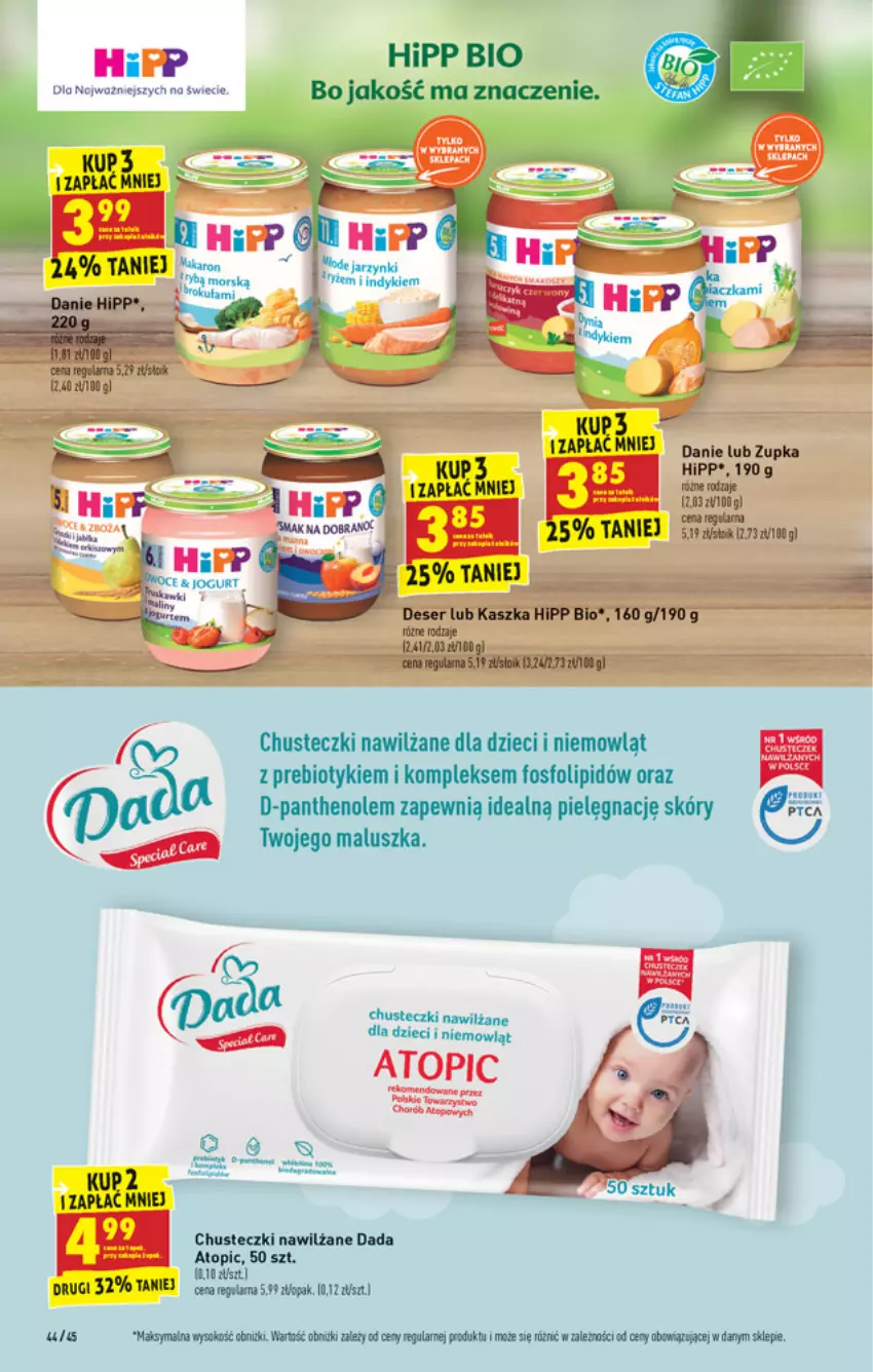Gazetka promocyjna Biedronka - W tym tygodniu - ważna 04.05 do 08.05.2021 - strona 44 - produkty: Chusteczki, Dada, Dzieci, HiPP, Jogurt, Sok, Top