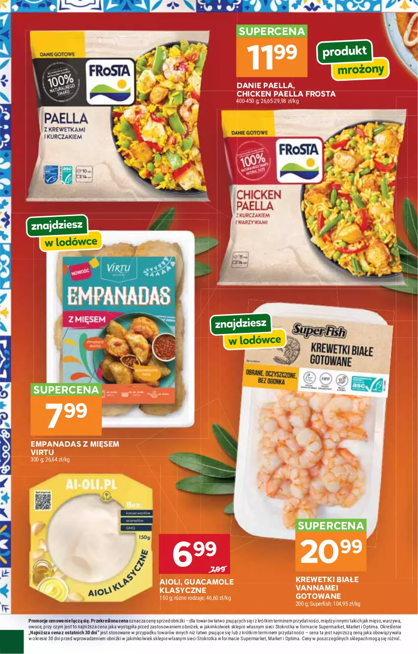 Gazetka promocyjna Stokrotka - Supermarket - ważna 06.08 do 12.08.2026 - strona 30 - produkty: Amol, Frosta, Krewetki, Mięso, Optima, Owoce, Virtu, Warzywa