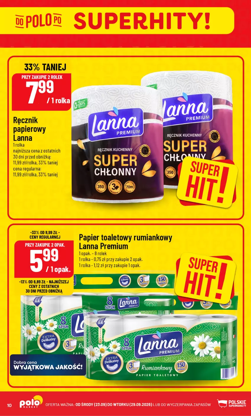 Gazetka promocyjna PoloMarket - Gazetka POLOmarket - ważna 23.09 do 29.09.2026 - strona 10 - produkty: Papier, Papier toaletowy, Ręcznik, Rum