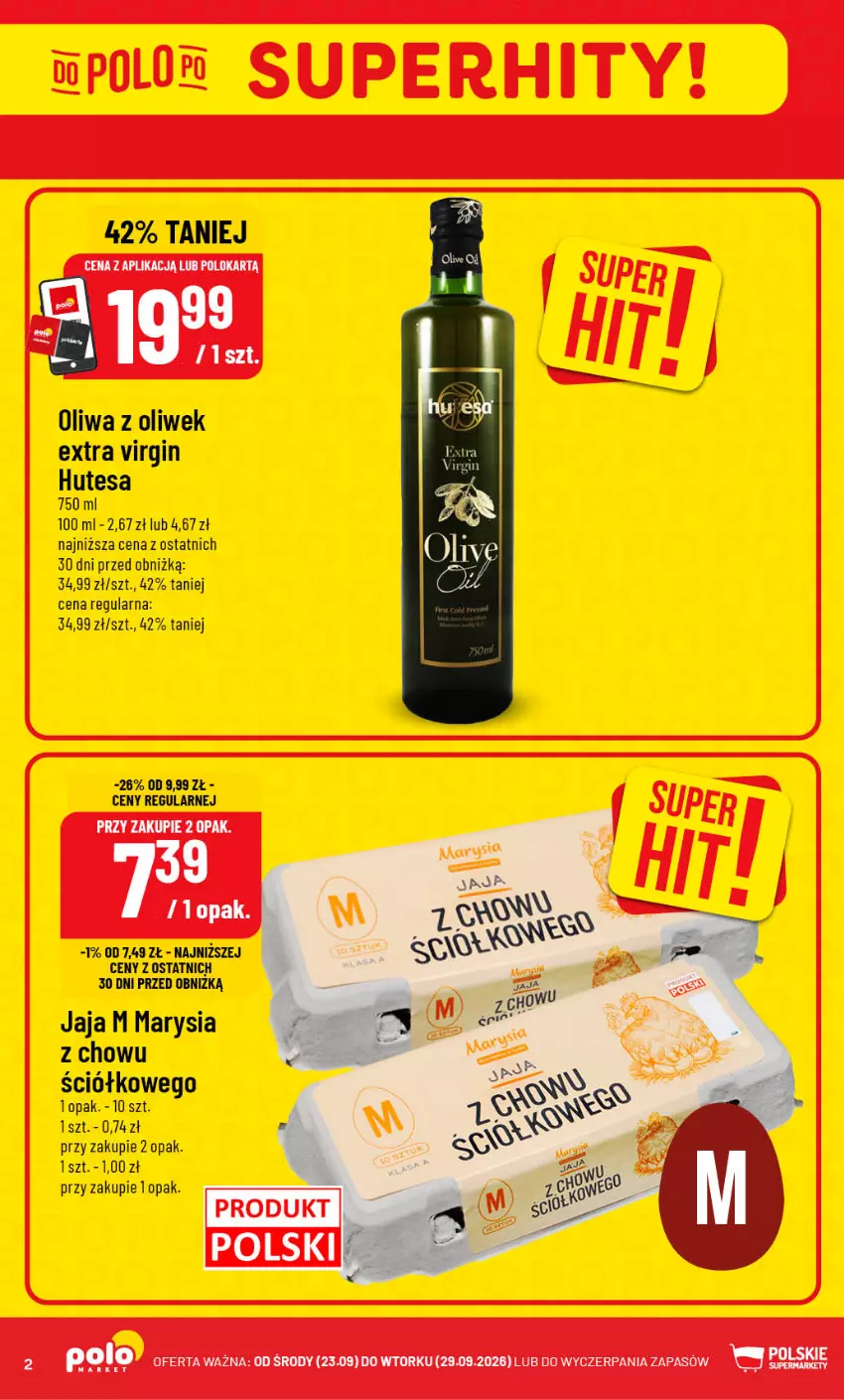 Gazetka promocyjna PoloMarket - Gazetka POLOmarket - ważna 23.09 do 29.09.2026 - strona 2 - produkty: Gin, Jaja, Oliwa, Oliwa z oliwek