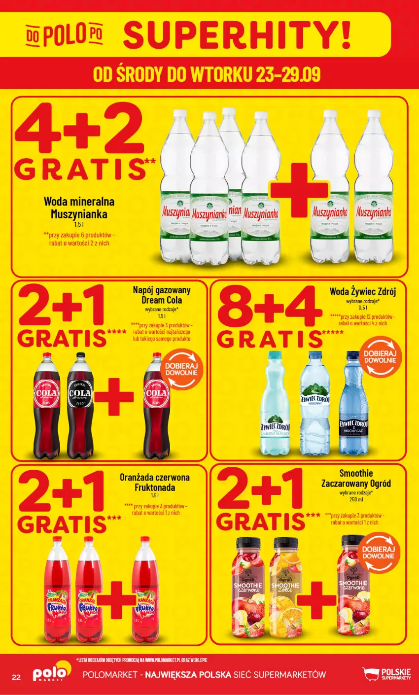 Gazetka promocyjna PoloMarket - Gazetka POLOmarket - ważna 23.09 do 29.09.2026 - strona 22 - produkty: Mus, Muszynianka, Napój, Napój gazowany, Woda, Woda mineralna