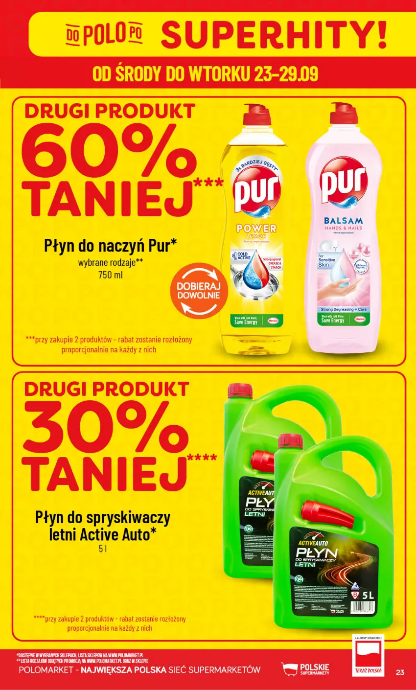 Gazetka promocyjna PoloMarket - Gazetka POLOmarket - ważna 23.09 do 29.09.2026 - strona 23 - produkty: Płyn do spryskiwaczy, Pur