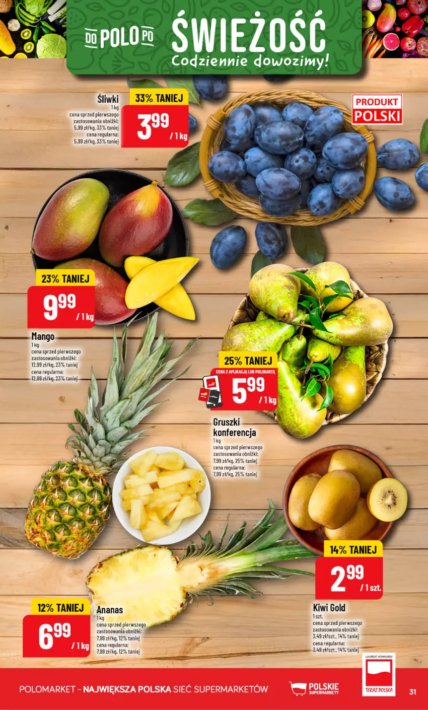 Gazetka promocyjna PoloMarket - Gazetka POLOmarket - ważna 23.09 do 29.09.2026 - strona 31 - produkty: Ananas, Gruszki, Kiwi, Laur