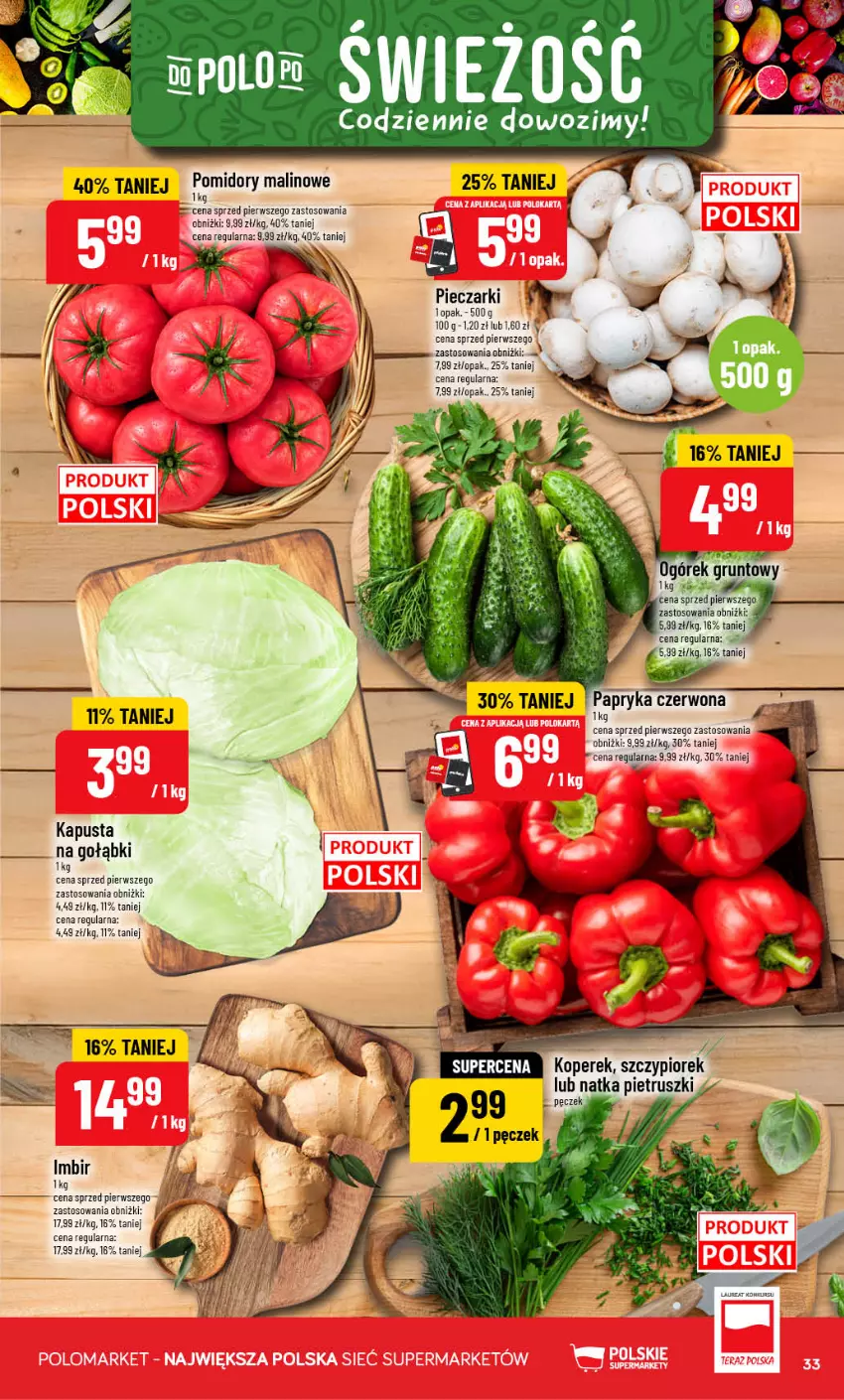 Gazetka promocyjna PoloMarket - Gazetka POLOmarket - ważna 23.09 do 29.09.2026 - strona 33 - produkty: Imbir, Natka pietruszki, Papryka, Papryka czerwona, Piec