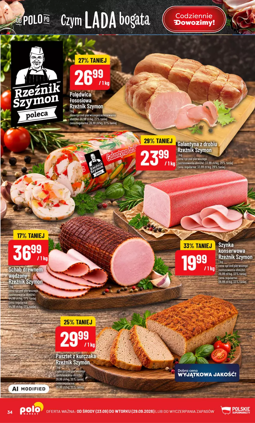 Gazetka promocyjna PoloMarket - Gazetka POLOmarket - ważna 23.09 do 29.09.2026 - strona 34 - produkty: Chia, Fa, Gala, Galantyna, Polędwica, Ser, Sos