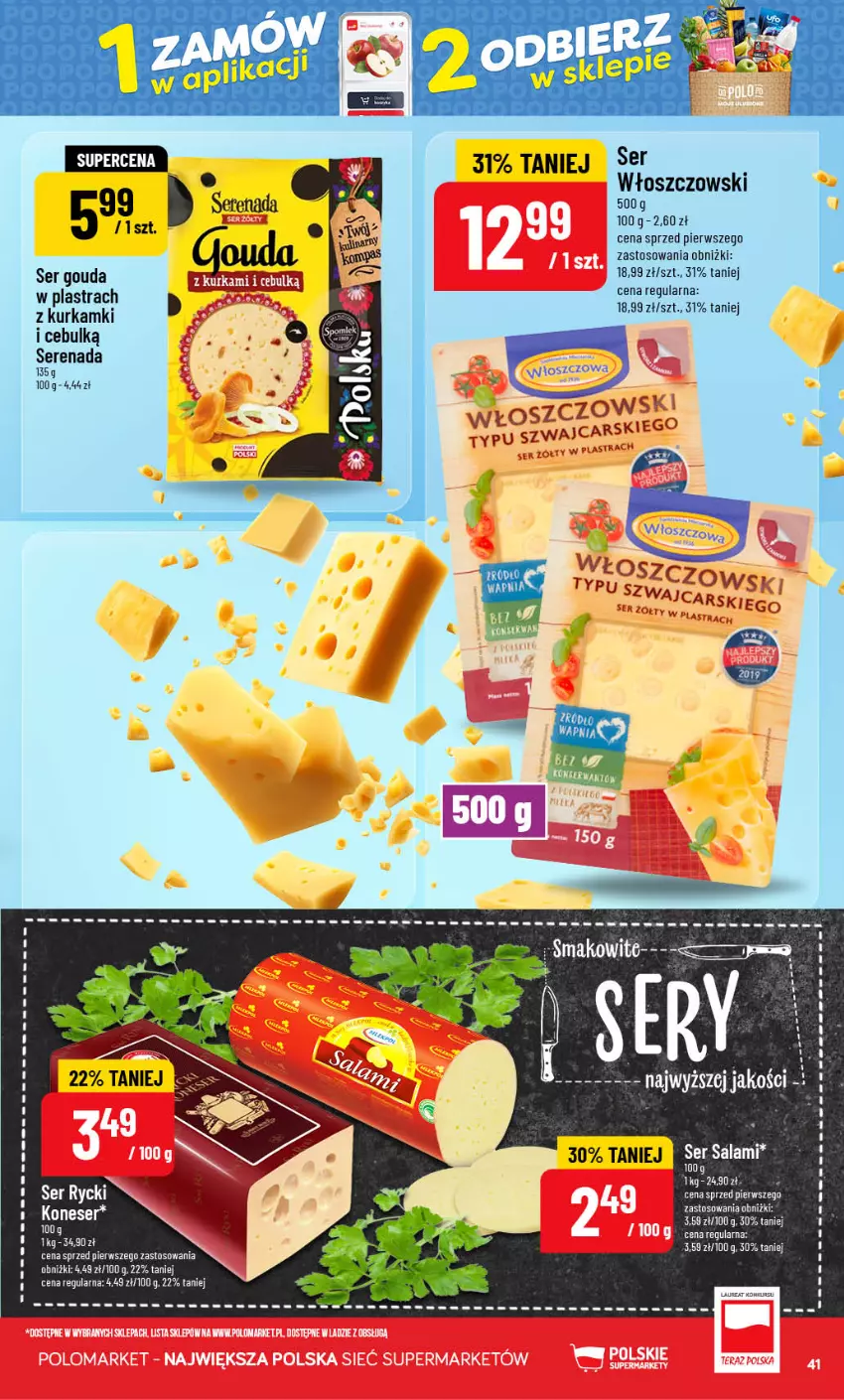 Gazetka promocyjna PoloMarket - Gazetka POLOmarket - ważna 23.09 do 29.09.2026 - strona 41 - produkty: Cars, Gouda, Laur, Salami, Ser, Ser salami, Włoszczowski