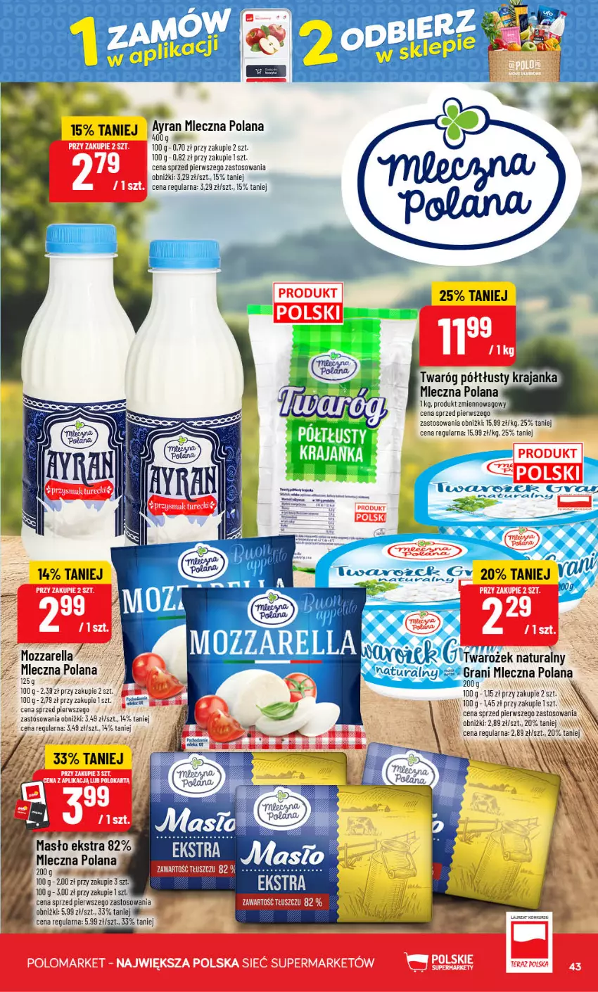 Gazetka promocyjna PoloMarket - Gazetka POLOmarket - ważna 23.09 do 29.09.2026 - strona 43 - produkty: Fa, Gra, LANA, Masło, Mozzarella, Twaróg, Twaróg półtłusty