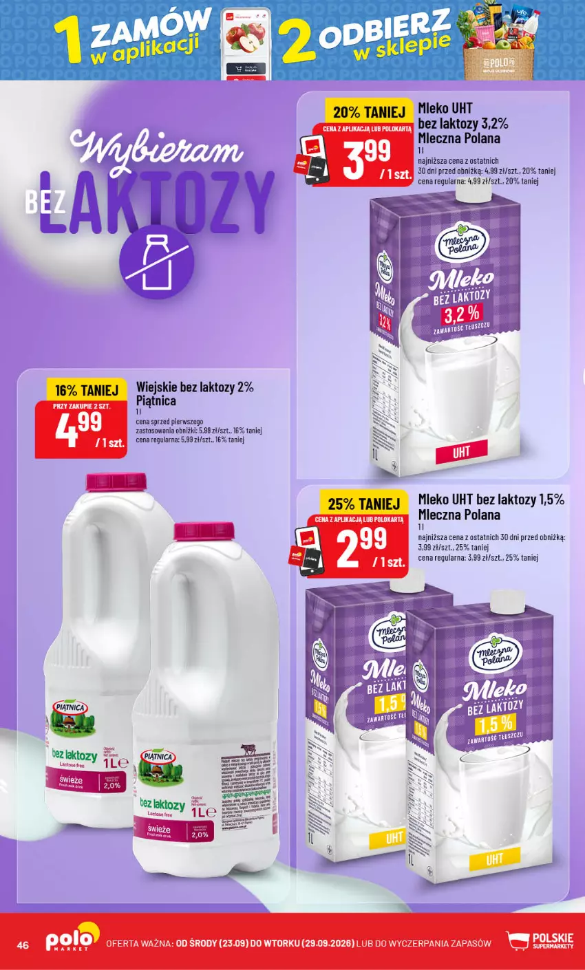 Gazetka promocyjna PoloMarket - Gazetka POLOmarket - ważna 23.09 do 29.09.2026 - strona 46 - produkty: Koc, LANA, Mleko, Piątnica