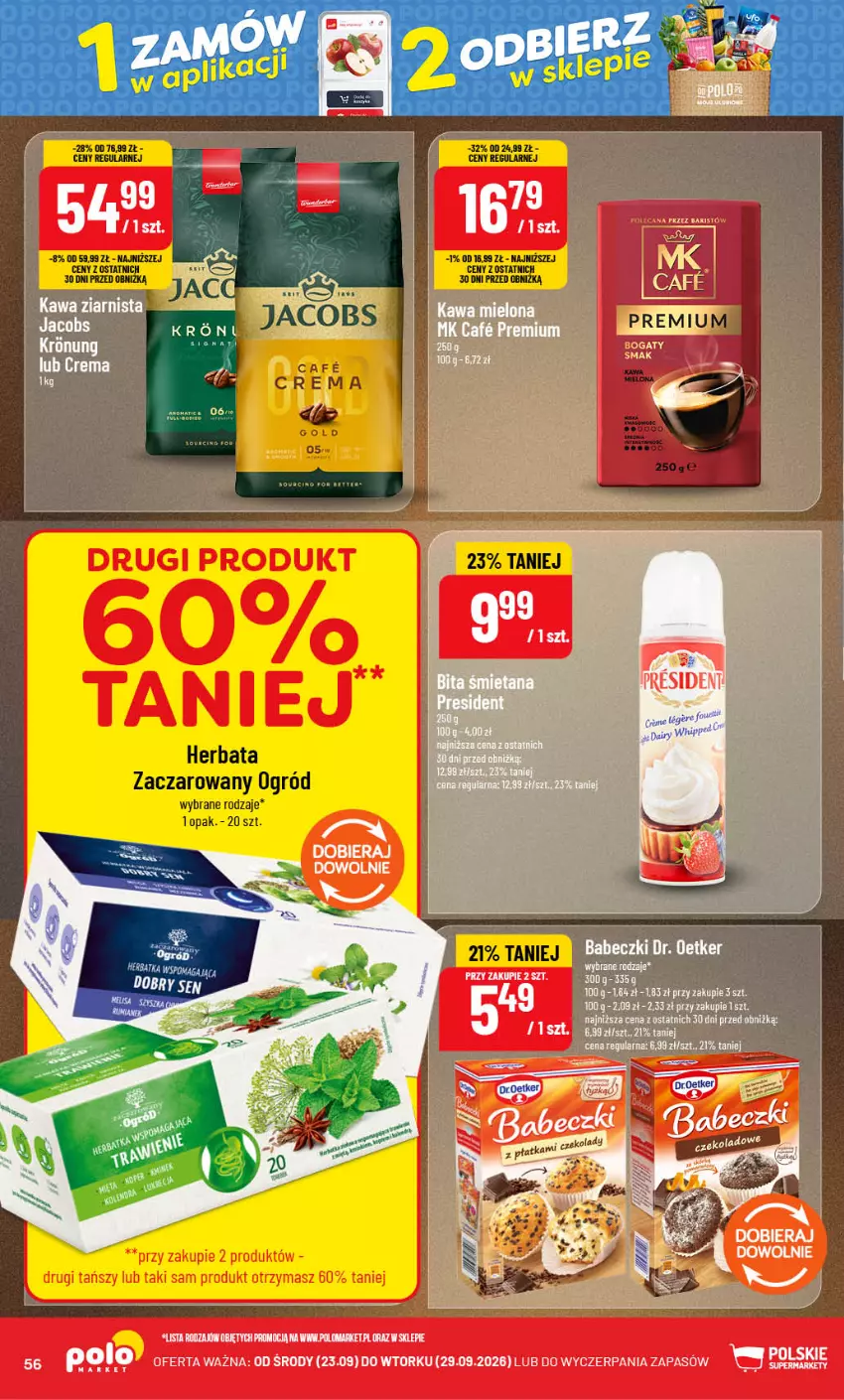 Gazetka promocyjna PoloMarket - Gazetka POLOmarket - ważna 23.09 do 29.09.2026 - strona 56 - produkty: Herbata, Jacobs, Kawa, Kawa ziarnista, Ogród