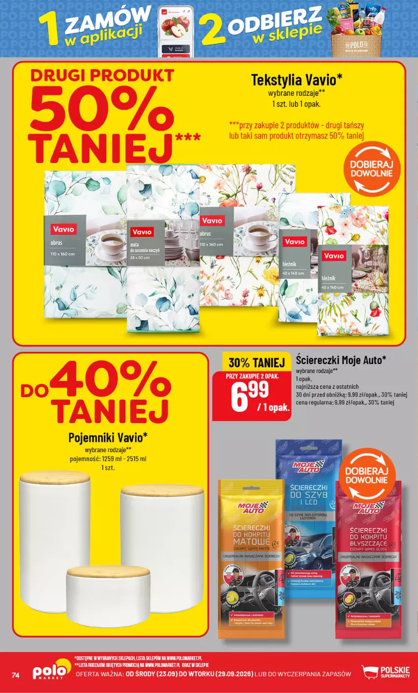 Gazetka promocyjna PoloMarket - Gazetka POLOmarket - ważna 23.09 do 29.09.2026 - strona 74 - produkty: Moje Auto, Pojemnik