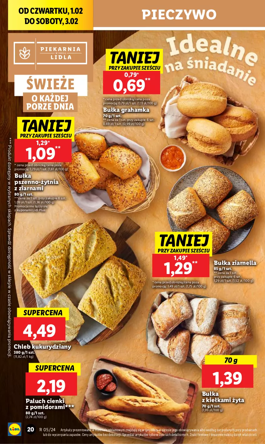 Gazetka promocyjna Lidl - GAZETKA - ważna 01.02 do 03.02.2024 - strona 22 - produkty: Bułka, Bułka grahamka, Chleb, Gra, Piec, Pieczywo, Por