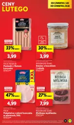 Gazetka promocyjna Lidl - GAZETKA - Gazetka - ważna od 03.02 do 03.02.2024 - strona 13 - produkty: Kurczak, Polędwica, Ser, Parówki, PIKOK, Smalec, Kiełbasa