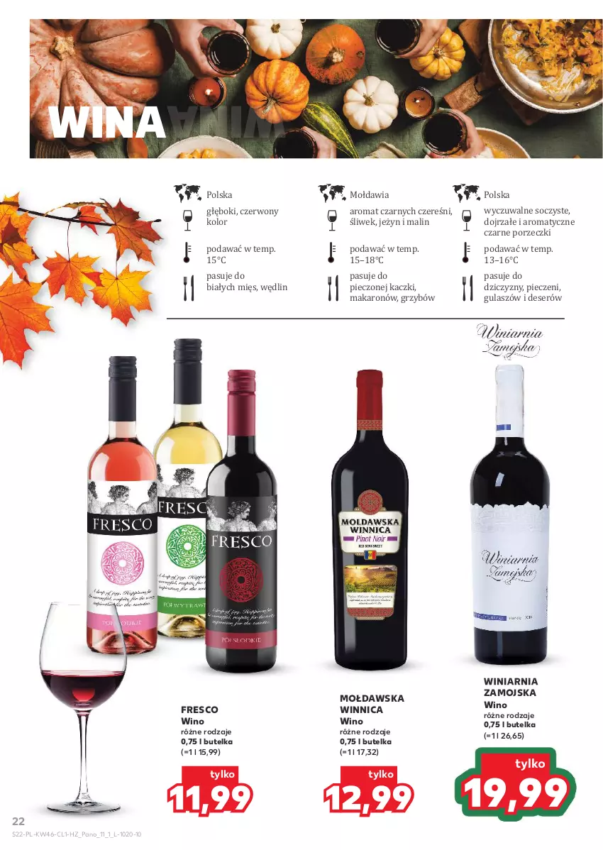 Gazetka promocyjna Kaufland - Barek Kauflandu - ważna 13.11 do 26.11.2025 - strona 22 - produkty: Deser, Fresco, Makaron, Piec, Por, Ser, Winiarnia Zamojska, Wino