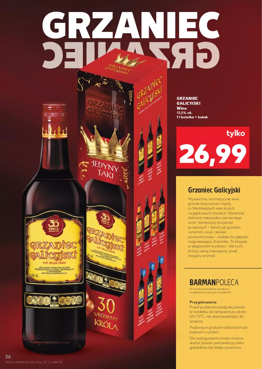 Gazetka promocyjna Kaufland - Barek Kauflandu - ważna 13.11 do 26.11.2025 - strona 26 - produkty: Grzaniec Galicyjski, Kubek, Rondel, Szklanka, Wino