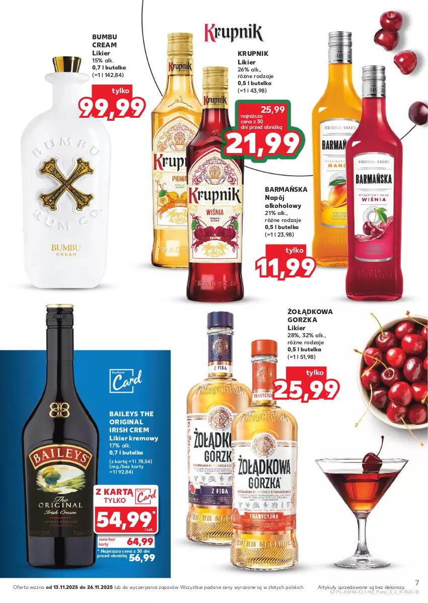 Gazetka promocyjna Kaufland - Barek Kauflandu - ważna 13.11 do 26.11.2025 - strona 7 - produkty: Gin, Krupnik, Likier, Napój