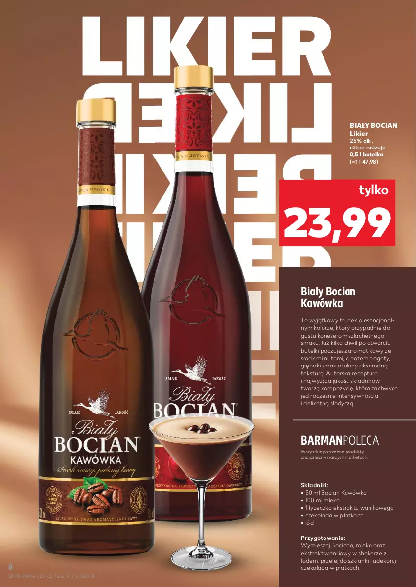 Gazetka promocyjna Kaufland - Barek Kauflandu - ważna 13.11 do 26.11.2025 - strona 8 - produkty: Aksam, Biały Bocian, Czekolada, Lanki, Likier, Mleko, Ser